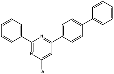 Pyrimidine, 4-[1,1'-biphenyl]-4-yl-6-bromo-2-phenyl- 结构式