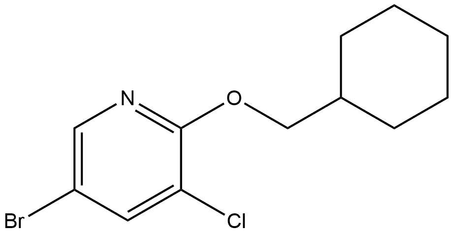 5-Bromo-3-chloro-2-(cyclohexylmethoxy)pyridine Structure