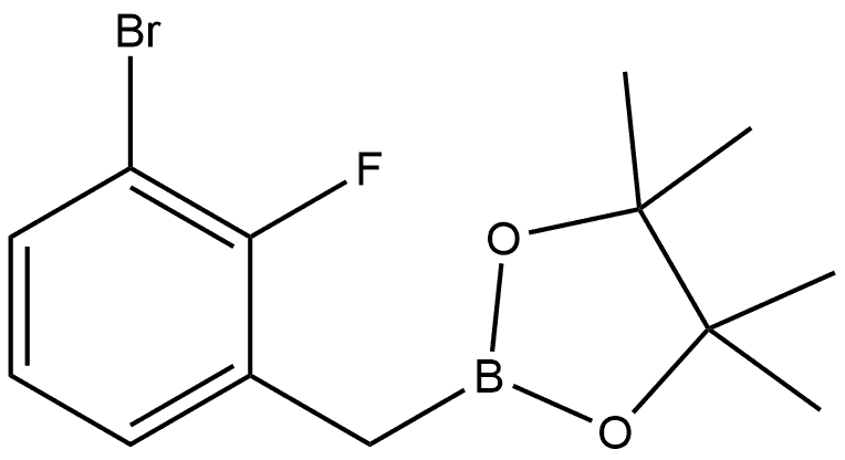 2-(3-bromo-2-fluorobenzyl)-4,4,5,5-tetramethyl-1,3,2-dioxaborolane Structure