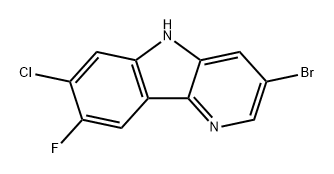 5H-Pyrido[3,2-b]indole, 3-bromo-7-chloro-8-fluoro- 化学構造式