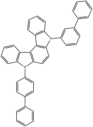 Indolo[2,3-c]carbazole, 5-[1,1'-biphenyl]-3-yl-8-[1,1'-biphenyl]-4-yl-5,8-dihydro-|5-([1,1'-联苯]-3-基)-8-([1,1'-联苯]-4-基)-5,8-二氢吲哚并[2,3-C]咔唑