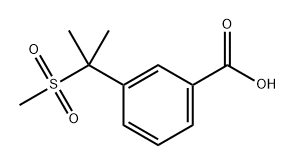 Benzoic acid, 3-[1-methyl-1-(methylsulfonyl)ethyl]- Struktur