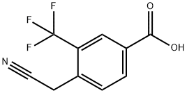 Benzoic acid, 4-(cyanomethyl)-3-(trifluoromethyl)- Struktur
