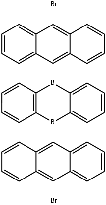 Boranthrene, 5,10-bis(10-bromo-9-anthracenyl)-5,10-dihydro- Structure