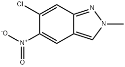 2H-INDAZOLE, 6-CHLORO-2-METHYL-5-NITRO- 结构式