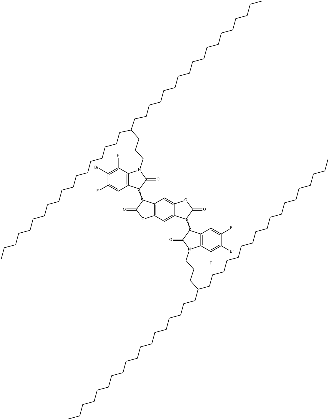 Benzo[1,2-b:4,5-b']difuran-2,6-dione, 3,7-bis[6-bromo-5,7-difluoro-1,2-dihydro-1-(4-octadecyldocosyl)-2-oxo-3H-indol-3-ylidene]-3,7-dihydro-|