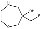 1,4-Oxazepin-6-ol, 6-(fluoromethyl)hexahydro- Struktur