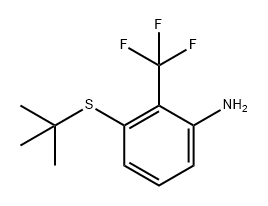 Benzenamine, 3-[(1,1-dimethylethyl)thio]-2-(trifluoromethyl)- Structure