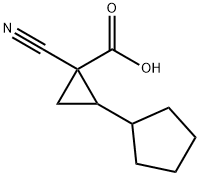 1-cyano-2-cyclopentylcyclopropane-1-carboxylic acid Structure