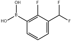 (3-(二氟甲基)-2-氟苯基)硼酸, 1801916-41-5, 结构式