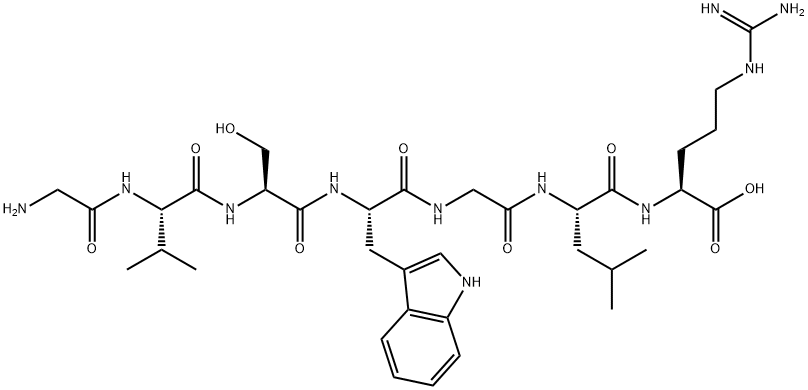 L-Arginine, glycyl-L-valyl-L-seryl-L-tryptophylglycyl-L-leucyl- 结构式