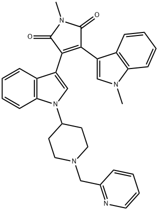 1802079-92-0 1-Methyl-3-(1-methyl-1H-indol-3-yl)-4-[1-[1-(2-pyridinylmethyl)-4-piperidinyl]-1H-indol-3-yl]-1H-pyrrole-2,5-dione
