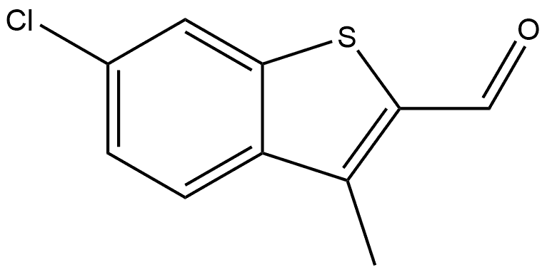 6-chloro-3-methylbenzo[b]thiophene-2-carbaldehyde 结构式