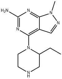 4-(2-Ethylpiperazin-1-yl)-1-methyl-1H-pyrazolo[3,4-d]pyrimidin-6-amine Struktur