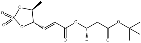Butanoic acid, 3-[[(2E)-3-[(4S,5S)-5-methyl-2,2-dioxido-1,3,2-dioxathiolan-4-yl]-1-oxo-2-propen-1-yl]oxy]-, 1,1-dimethylethyl ester, (3S)- 结构式