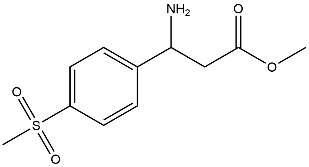 methyl 3-amino-3-(4-methylsulfonylphenyl)propanoate 结构式