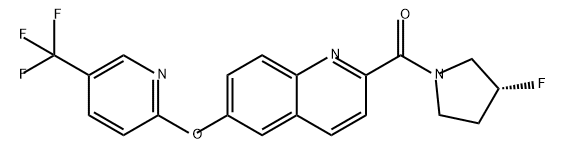 Methanone, [(3R)-3-fluoro-1-pyrrolidinyl][6-[[5-(trifluoromethyl)-2-pyridinyl]oxy]-2-quinolinyl]-|ABBV-318