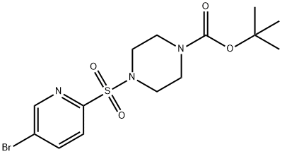 1-Piperazinecarboxylic acid, 4-[(5-bromo-2-pyridinyl)sulfonyl]-, 1,1-dimethylethyl ester,1802985-04-1,结构式