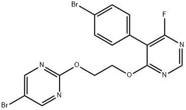 5-(4-溴苯基)-4-[2-[(5-溴-2-嘧啶基)氧基]乙氧基]-6-氟嘧啶,1803092-45-6,结构式