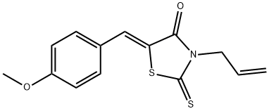 (5Z)-5-[(4-methoxyphenyl)methylidene]-3-prop-2-enyl-2-sulfanylidene-1,3-thiazolidin-4-one Structure