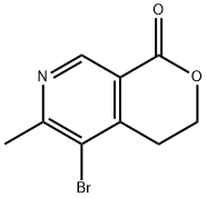 1H-Pyrano[3,4-c]pyridin-1-one, 5-bromo-3,4-dihydro-6-methyl- 化学構造式