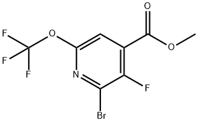 Methyl 2-bromo-3-fluoro-6-(trifluoromethoxy)pyridine-4-carboxylate Structure