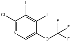 2-Chloro-3,4-diiodo-5-(trifluoromethoxy)pyridine 结构式
