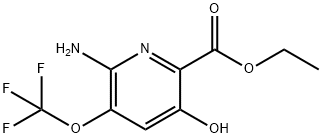 Ethyl 2-amino-5-hydroxy-3-(trifluoromethoxy)pyridine-6-carboxylate 结构式