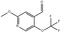 2-Methoxy-5-(trifluoromethoxy)pyridine-4-carboxaldehyde 结构式