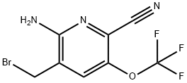 2-Amino-3-(bromomethyl)-6-cyano-5-(trifluoromethoxy)pyridine Structure
