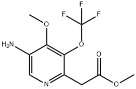 Methyl 5-amino-4-methoxy-3-(trifluoromethoxy)pyridine-2-acetate Structure