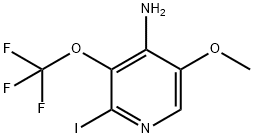 4-Amino-2-iodo-5-methoxy-3-(trifluoromethoxy)pyridine Structure