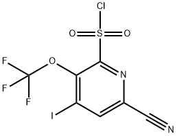 6-Cyano-4-iodo-3-(trifluoromethoxy)pyridine-2-sulfonyl chloride Struktur