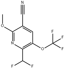 3-Cyano-6-(difluoromethyl)-2-methoxy-5-(trifluoromethoxy)pyridine Structure
