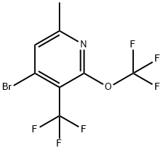 4-Bromo-6-methyl-2-(trifluoromethoxy)-3-(trifluoromethyl)pyridine Struktur