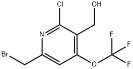 6-(Bromomethyl)-2-chloro-4-(trifluoromethoxy)pyridine-3-methanol Structure