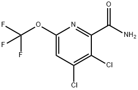 3,4-Dichloro-6-(trifluoromethoxy)pyridine-2-carboxamide 结构式