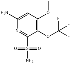 6-Amino-4-methoxy-3-(trifluoromethoxy)pyridine-2-sulfonamide 结构式