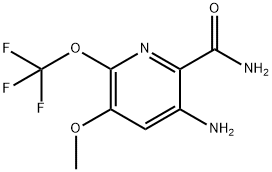 3-Amino-5-methoxy-6-(trifluoromethoxy)pyridine-2-carboxamide Struktur