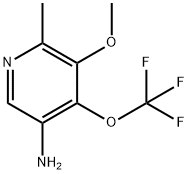 5-Amino-3-methoxy-2-methyl-4-(trifluoromethoxy)pyridine,1803644-47-4,结构式