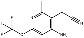 4-Amino-2-methyl-6-(trifluoromethoxy)pyridine-3-acetonitrile Structure