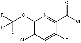 3-Chloro-5-fluoro-2-(trifluoromethoxy)pyridine-6-carbonyl chloride Structure