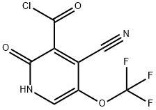 4-Cyano-2-hydroxy-5-(trifluoromethoxy)pyridine-3-carbonyl chloride Struktur