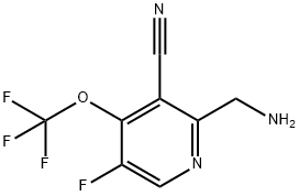 2-(Aminomethyl)-3-cyano-5-fluoro-4-(trifluoromethoxy)pyridine Structure