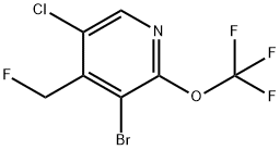 3-Bromo-5-chloro-4-(fluoromethyl)-2-(trifluoromethoxy)pyridine 化学構造式