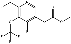 Methyl 4-fluoro-2-(fluoromethyl)-3-(trifluoromethoxy)pyridine-5-acetate Struktur