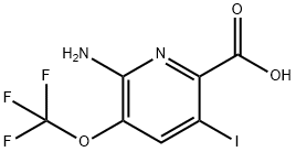 2-Amino-5-iodo-3-(trifluoromethoxy)pyridine-6-carboxylic acid,1803661-68-8,结构式