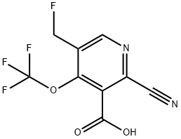 2-Cyano-5-(fluoromethyl)-4-(trifluoromethoxy)pyridine-3-carboxylic acid|