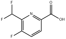 2-Pyridinecarboxylic acid, 6-(difluoromethyl)-5-fluoro- Structure
