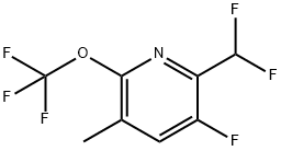 2-(Difluoromethyl)-3-fluoro-5-methyl-6-(trifluoromethoxy)pyridine Structure